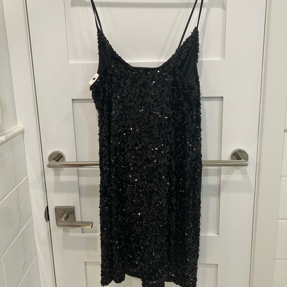 Sequin little black dress ladies size L New Years Eve NYE - Picture 6 of 8